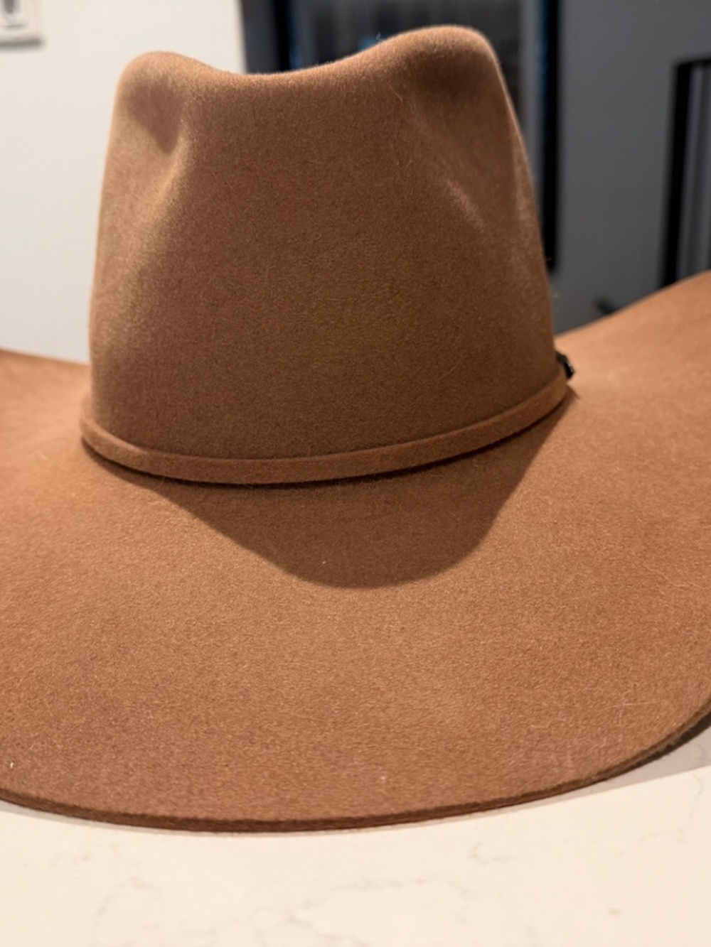 Brown Cowboy Hat - Biggar Hats Decatur, TX Size 7 1/8 - Picture 2 of 5